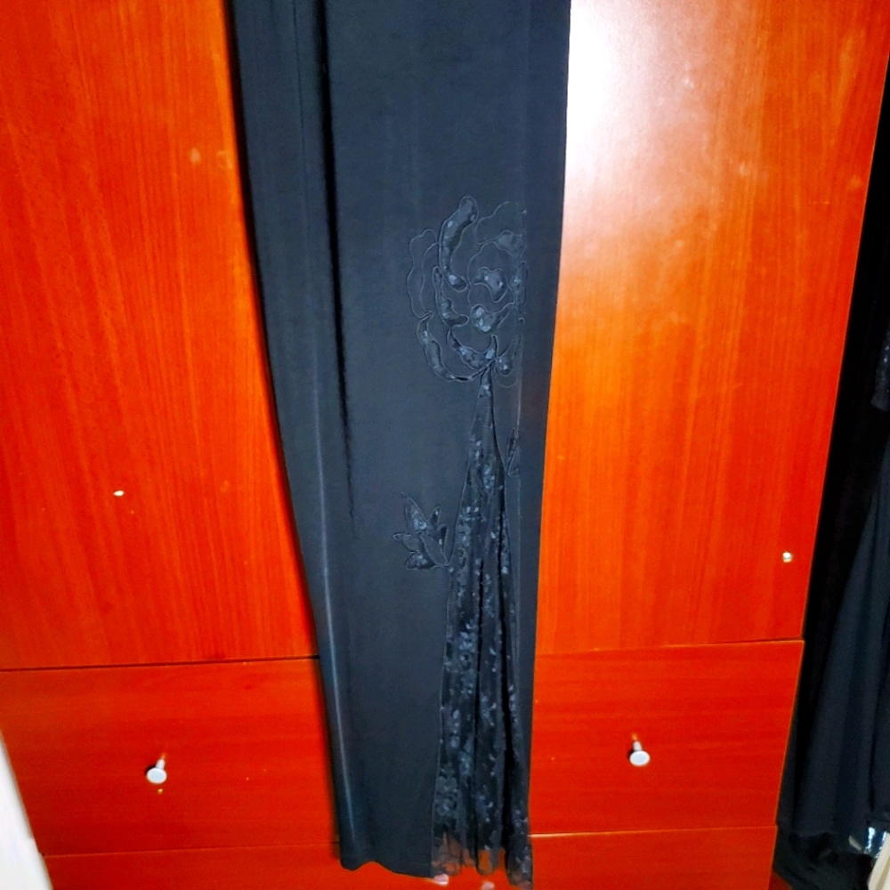 Simple black gown-to get your makeup done for free